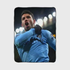 Sergio Aguero Extraordinary Football Player Fleece Blanket 1