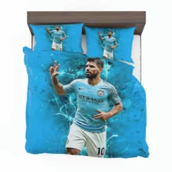 Sergio Aguero FA Community Shields Football Player Bedding Set 1