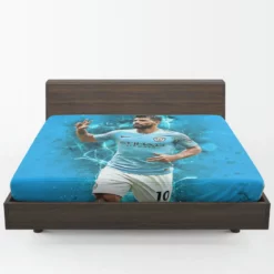 Sergio Aguero FA Community Shields Football Player Fitted Sheet 1