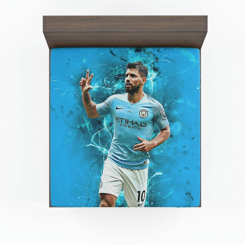 Sergio Aguero FA Community Shields Football Player Fitted Sheet