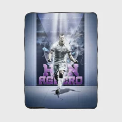 Sergio Aguero FA Cup Football Player Fleece Blanket 1