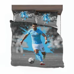 Sergio Aguero Goal Driven Soccer Player Bedding Set 1