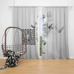 Sergio Ramos Copa Eva Duarte Footballer Window Curtain