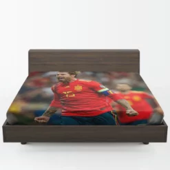 Sergio Ramos Motivational Football Player Fitted Sheet 1