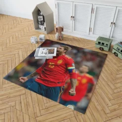 Sergio Ramos Motivational Football Player Rug 1