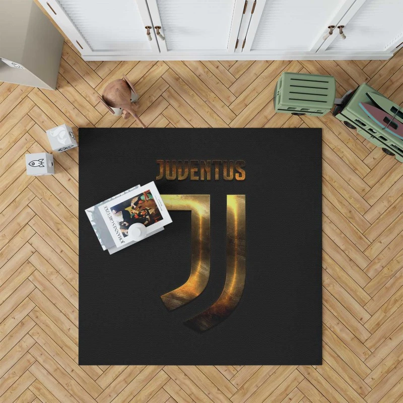 Serie A Football Club Juve Logo Rug