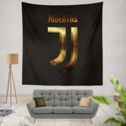 Serie A Football Club Juve Logo Tapestry