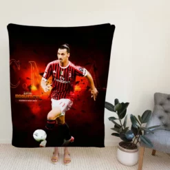 Serie A Football Player Zlatan Ibrahimovic Fleece Blanket