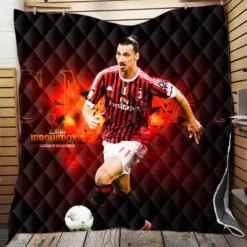 Serie A Football Player Zlatan Ibrahimovic Quilt Blanket