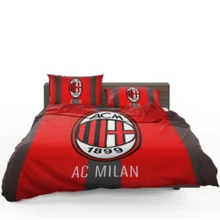 Serie A football Soccer club Logo AC Milan Bedding Set