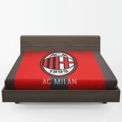 Serie A football Soccer club Logo AC Milan Fitted Sheet 1