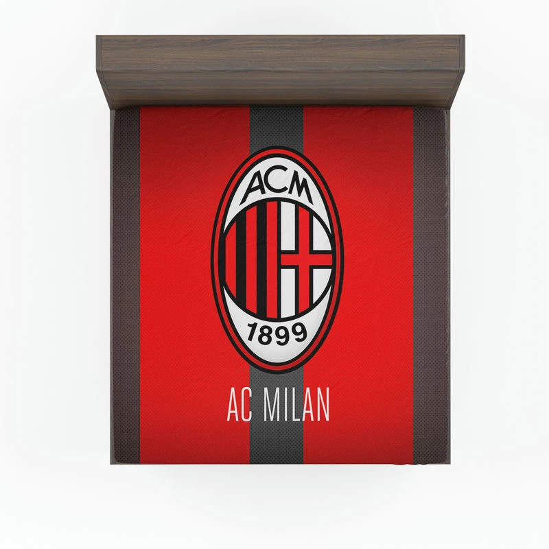 Serie A football Soccer club Logo AC Milan Fitted Sheet