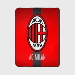 Serie A football Soccer club Logo AC Milan Fleece Blanket 1