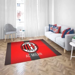 Serie A football Soccer club Logo AC Milan Rug 2