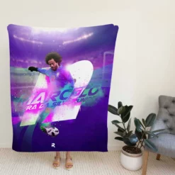 Sharp Brazil Football Player Marcelo Vieira Fleece Blanket