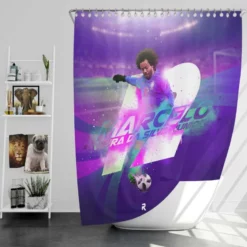 Sharp Brazil Football Player Marcelo Vieira Shower Curtain