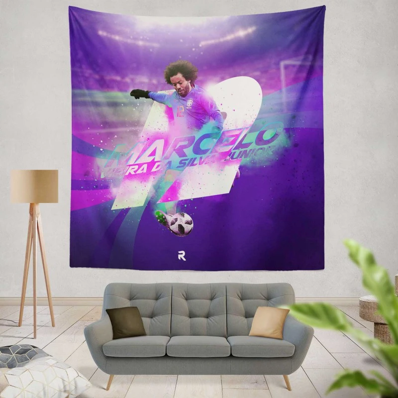 Sharp Brazil Football Player Marcelo Vieira Tapestry