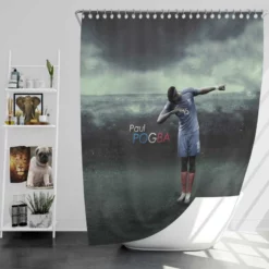 Sharp French Football Player Paul Pogba Shower Curtain