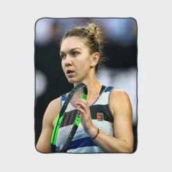 Simona Halep Australian Open Tennis Player Fleece Blanket 1