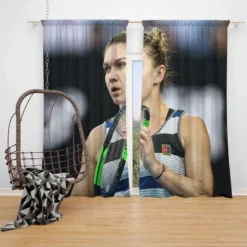 Simona Halep Australian Open Tennis Player Window Curtain