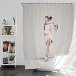 Simona Halep Hulking Tennis Shower Curtain