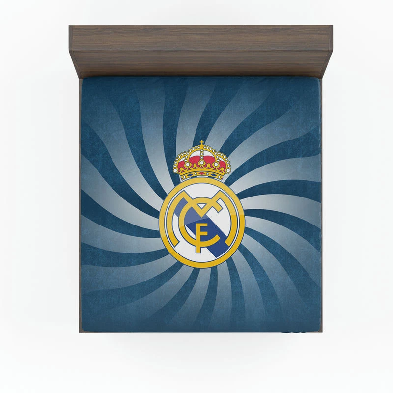 Soccer Ball Real Madrid Logo Fitted Sheet