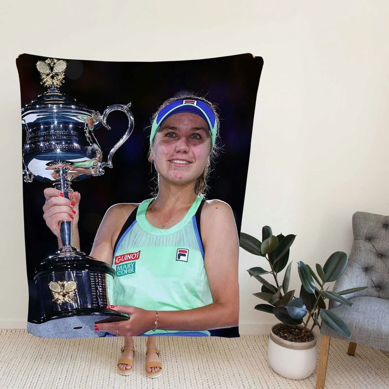 Sofia Kenin American Tennis Player Fleece Blanket