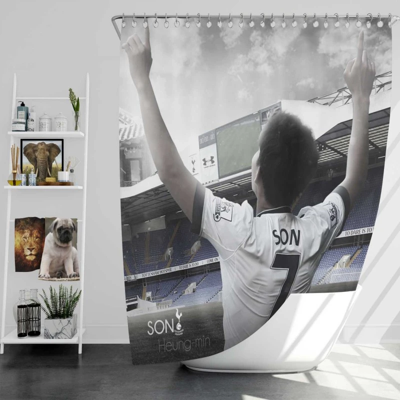 Son Heung Min Popular Football Player Shower Curtain