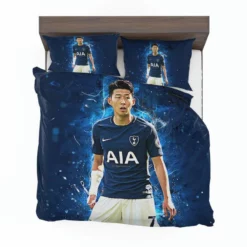 Son Heung Min Tottenham Football Player Bedding Set 1