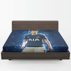 Son Heung Min Tottenham Football Player Fitted Sheet 1