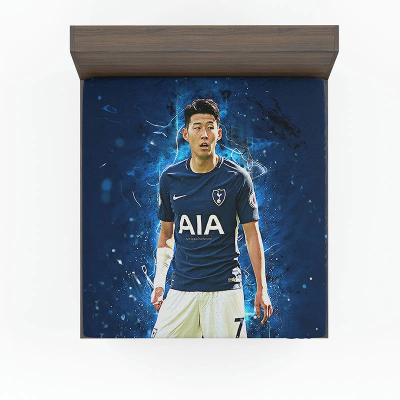 Son Heung Min Tottenham Football Player Fitted Sheet