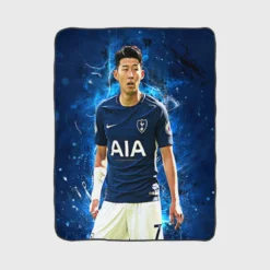 Son Heung Min Tottenham Football Player Fleece Blanket 1