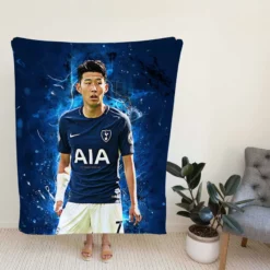 Son Heung Min Tottenham Football Player Fleece Blanket