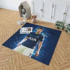 Son Heung Min Tottenham Football Player Rug 1