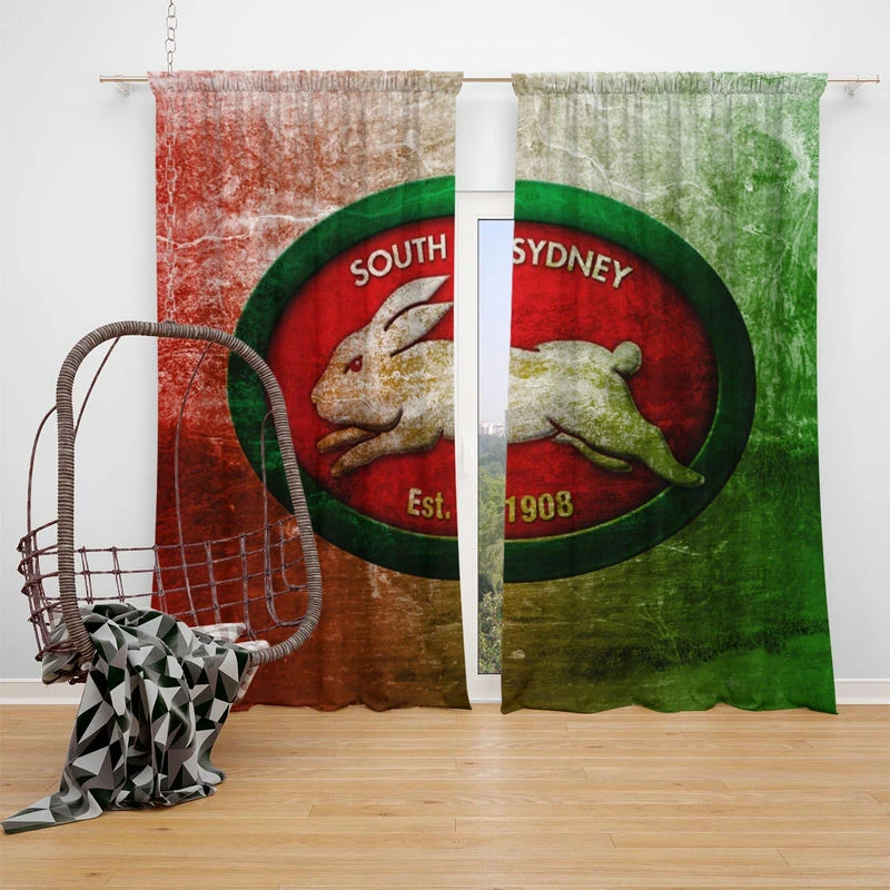 South Sydney Rabbitohs Logo Window Curtain