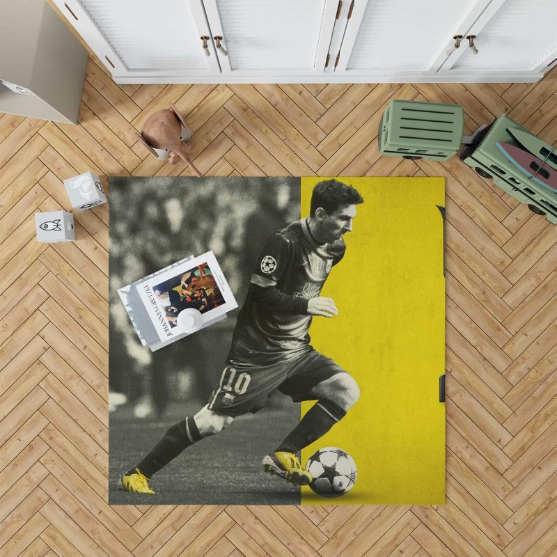 Spanish Barca Soccer Player Lionel Messi Rug