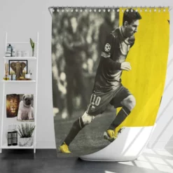 Spanish Barca Soccer Player Lionel Messi Shower Curtain