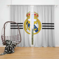 Spanish Football Club Real Madrid Window Curtain