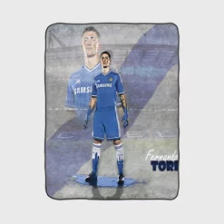 Spanish Football Player Fernando Torres Fleece Blanket 1