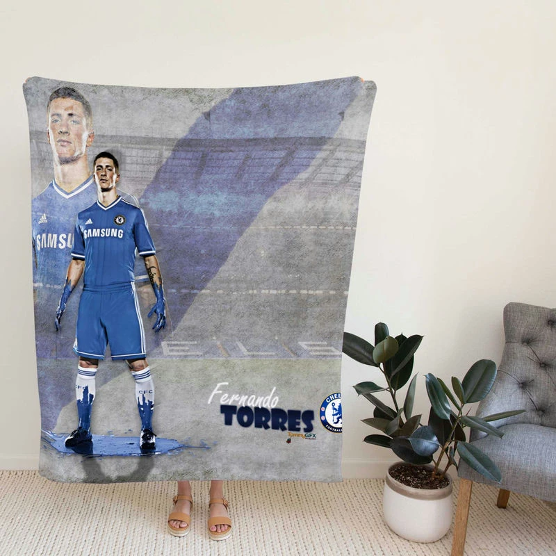 Spanish Football Player Fernando Torres Fleece Blanket