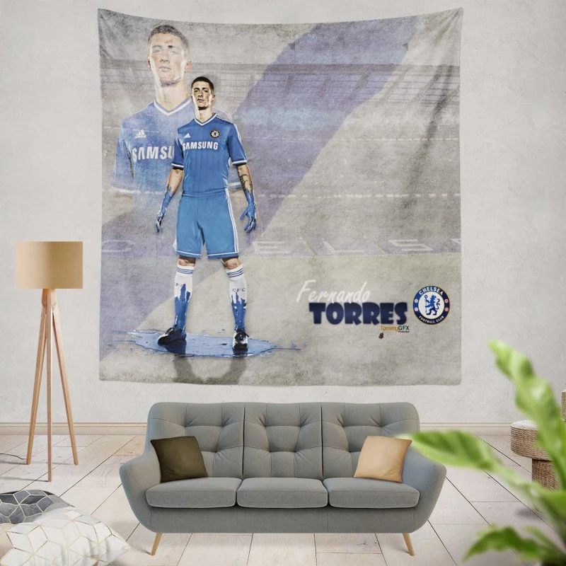 Spanish Football Player Fernando Torres Tapestry