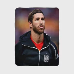 Spanish Football Player Sergio Ramos Fleece Blanket 1