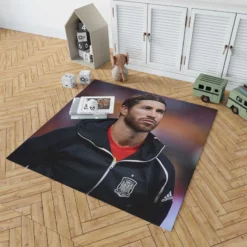 Spanish Football Player Sergio Ramos Rug 1