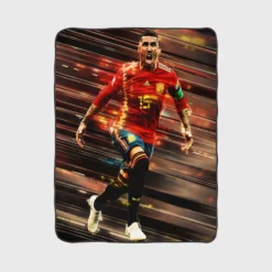 Spanish Soccer Player Sergio Ramos Fleece Blanket 1