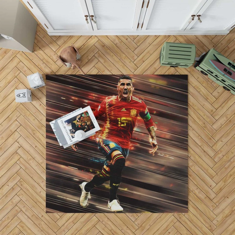 Spanish Soccer Player Sergio Ramos Rug