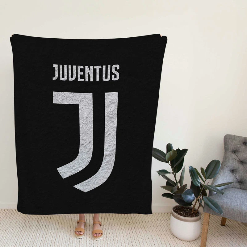 Spirited Italian Club Juventus Logo Fleece Blanket