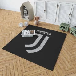 Spirited Italian Club Juventus Logo Rug 1