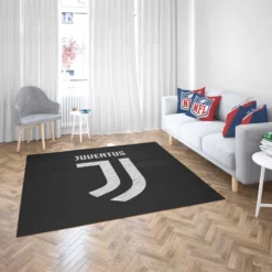 Spirited Italian Club Juventus Logo Rug 2