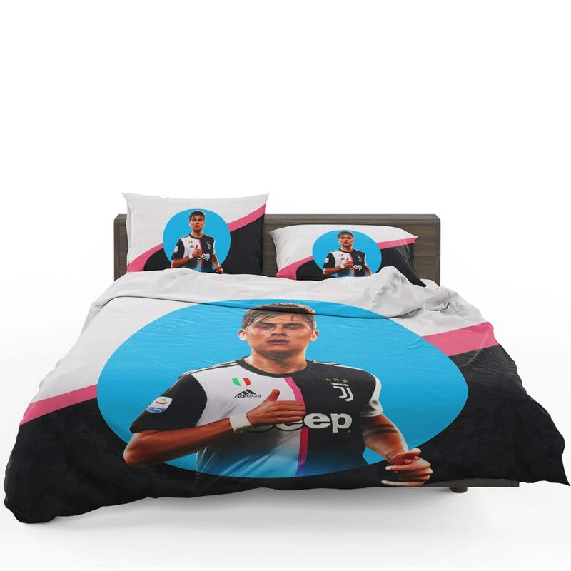 Spirited Juve Soccer Player Paulo Dybala Bedding Set