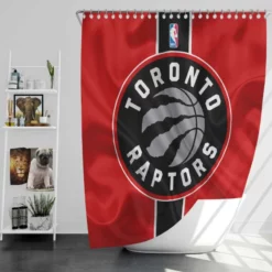 Spirited NBA Basketball Toronto Raptors Logo Shower Curtain
